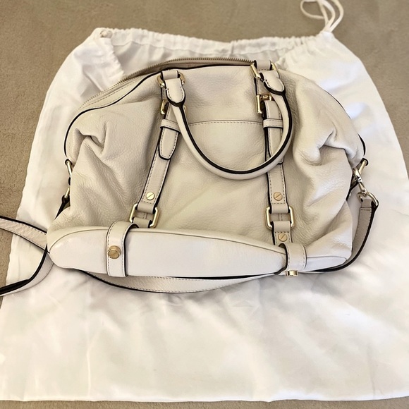 Michael Kors Leather Vanilla Satchel Handbag - Medium - Picture 6 of 12